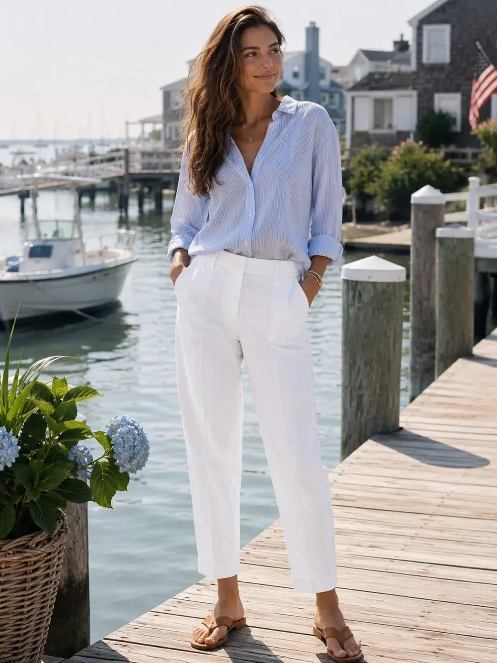 Everlane Women’s White Chino Pants Size 6 Relaxed Trouser Cropped Cotton 28